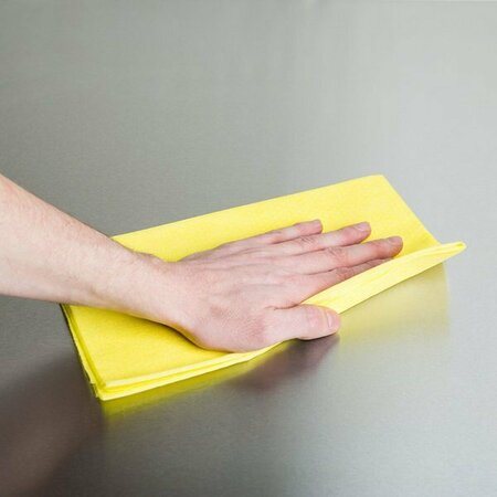 CHICOPEE 0911 Masslinn 24'' x 24'' Yellow Heavy-Duty Dusting Cloth - 100/Case, 100PK 2480911